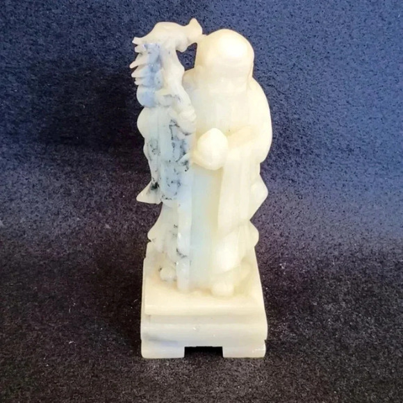 Vintage Other - Vintage Chinese Hand Carved Soapstone Figurine Shou Lao